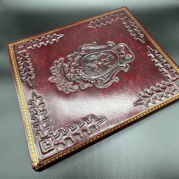 Vintage Keepsake Photos Ephemera Journal Album Faux Leather Relief Antique-look - Picture 3 of 11